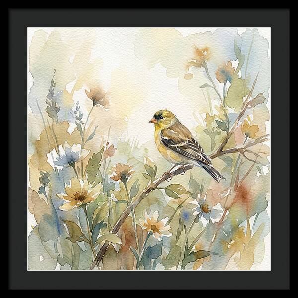 Goldfinch Among Blossoms