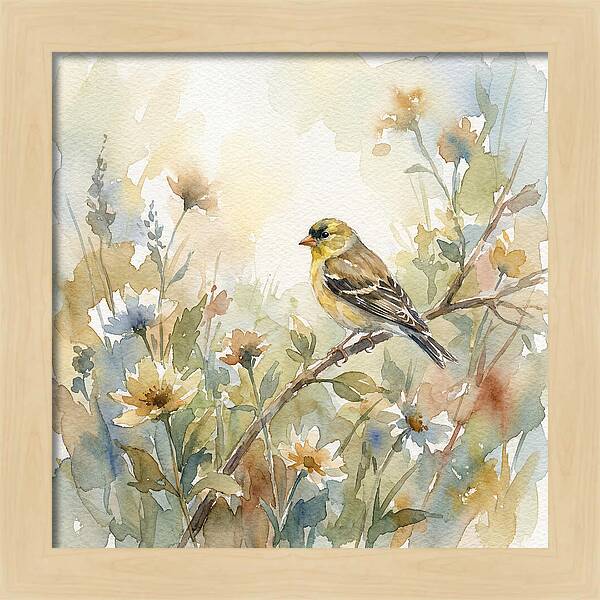 Goldfinch Among Blossoms