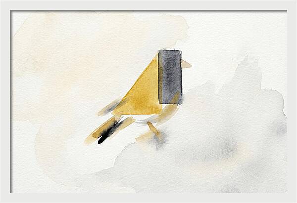Goldfinch In Minimalist Style