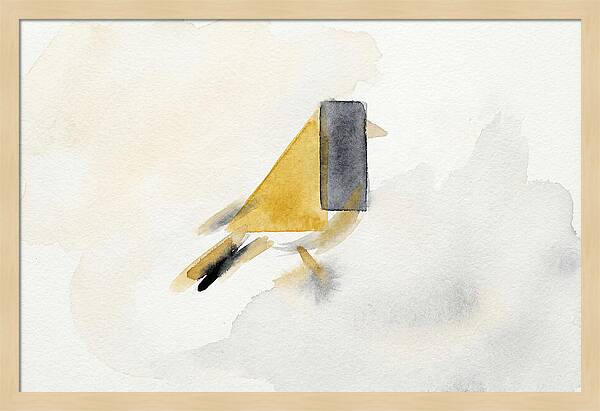 Goldfinch In Minimalist Style