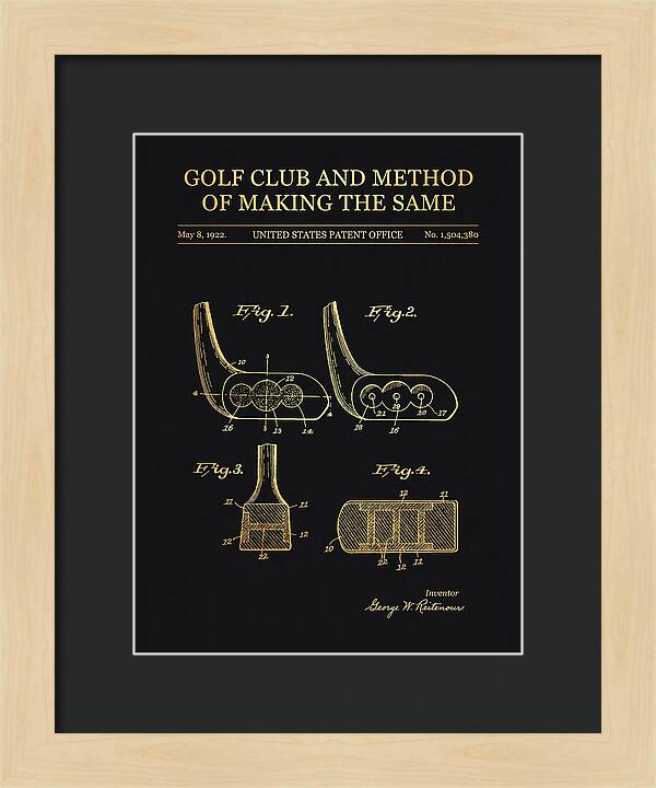 Golf Club And Method Of Making The Same Gold Patent Us1504380a