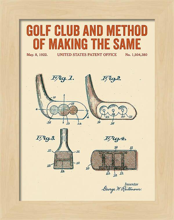 Golf Club And Method Of Making The Same Retro Patent Us1504380a