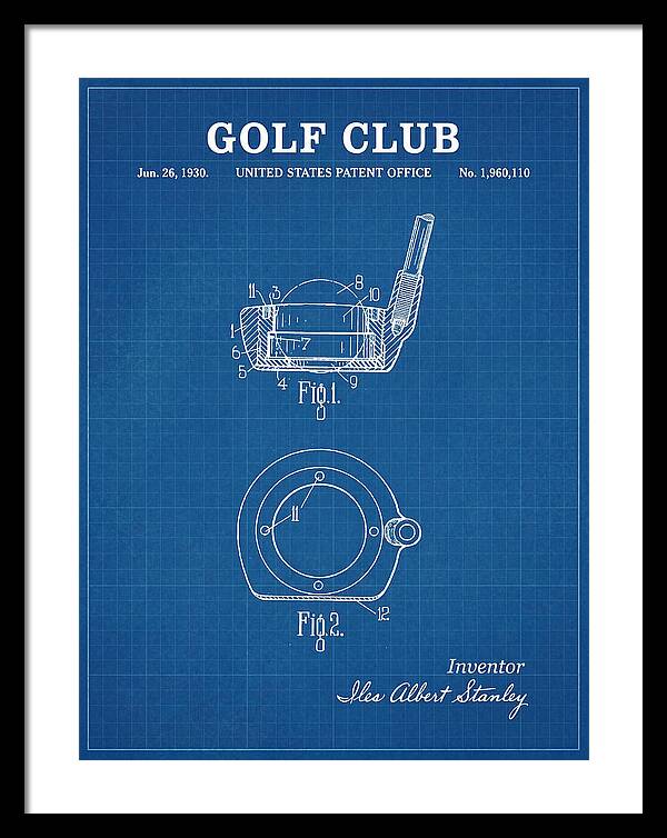 Golf Club Blueprint Patent Us1960110a