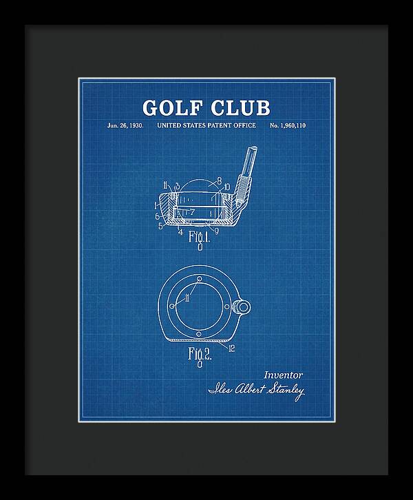 Golf Club Blueprint Patent Us1960110a