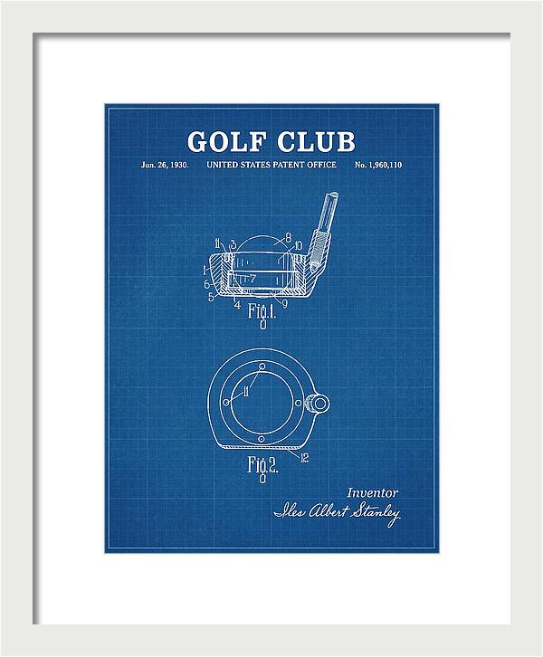 Golf Club Blueprint Patent Us1960110a