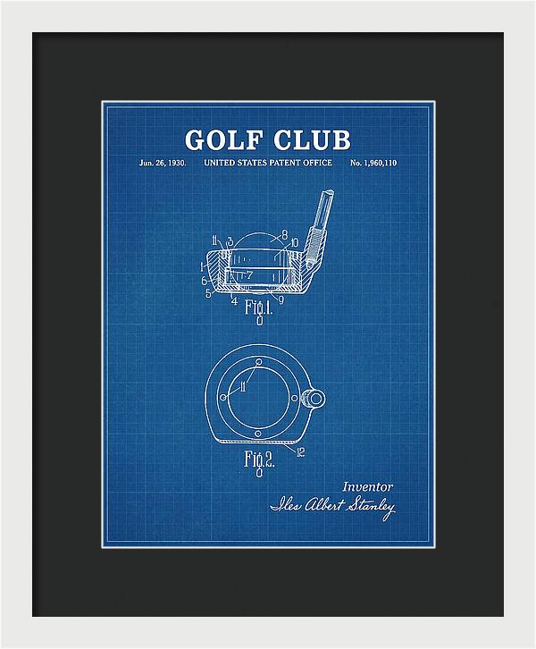 Golf Club Blueprint Patent Us1960110a
