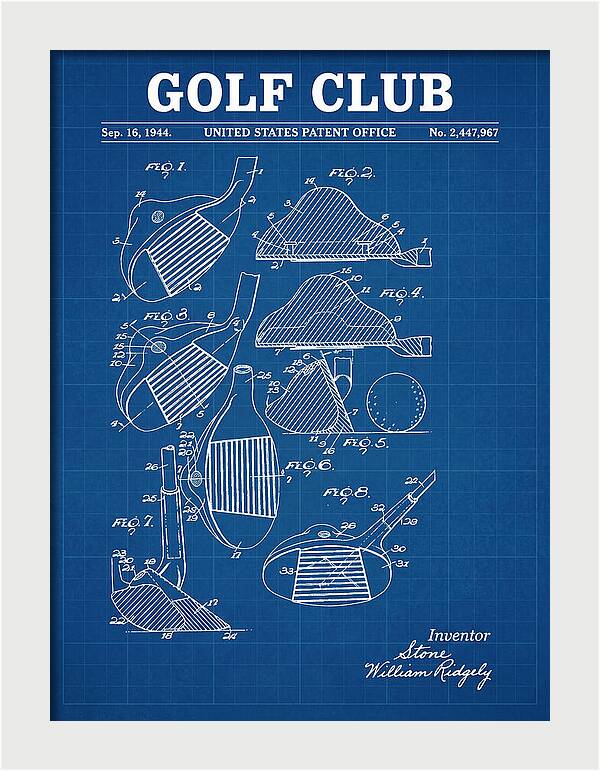 Golf Club Blueprint Patent Us2447967a