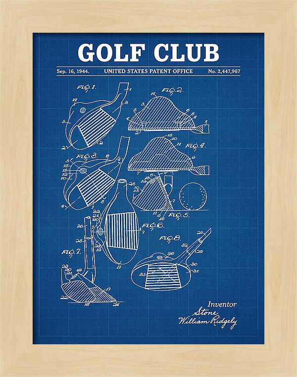 Golf Club Blueprint Patent Us2447967a