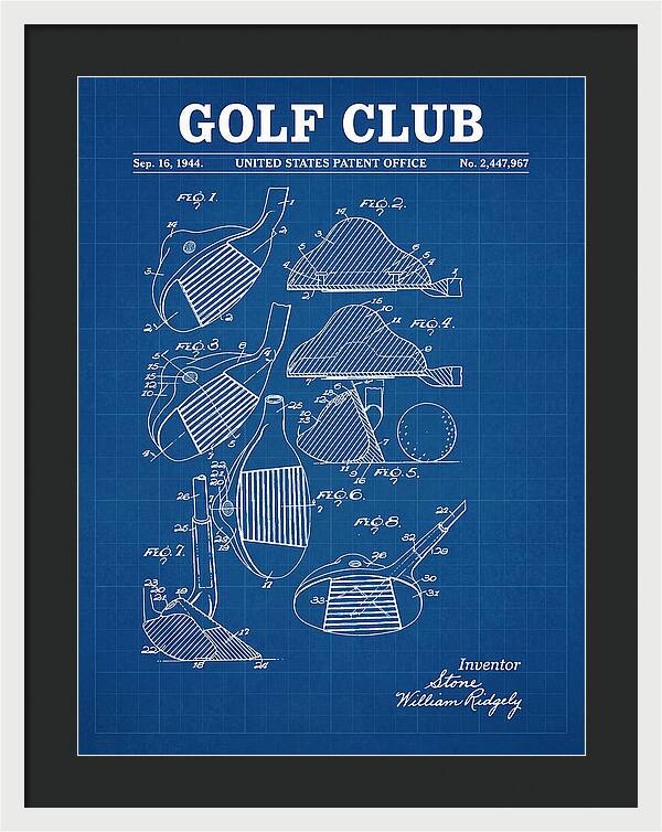 Golf Club Blueprint Patent Us2447967a