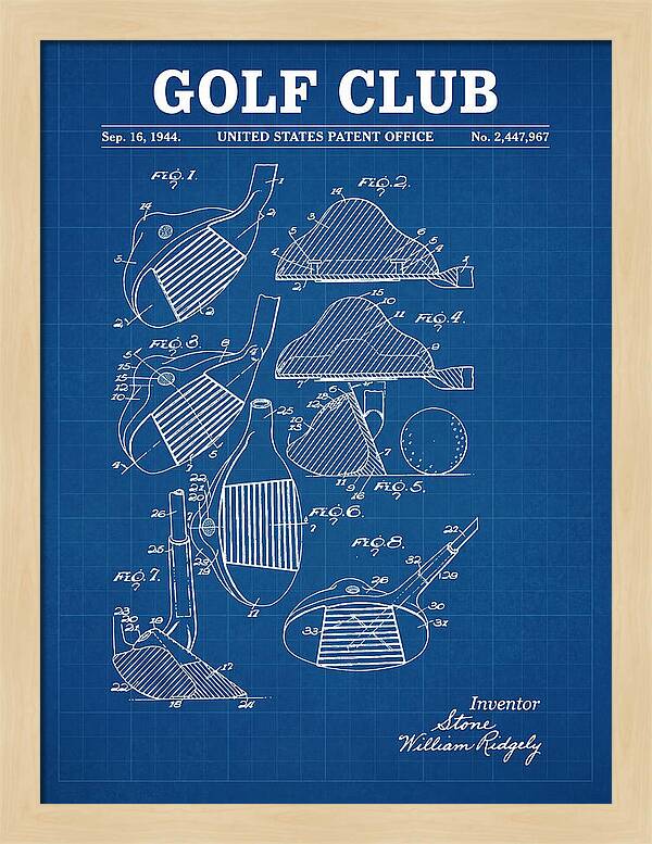 Golf Club Blueprint Patent Us2447967a