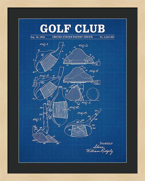 Golf Club Blueprint Patent Us2447967a