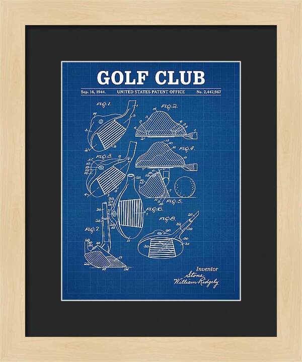Golf Club Blueprint Patent Us2447967a