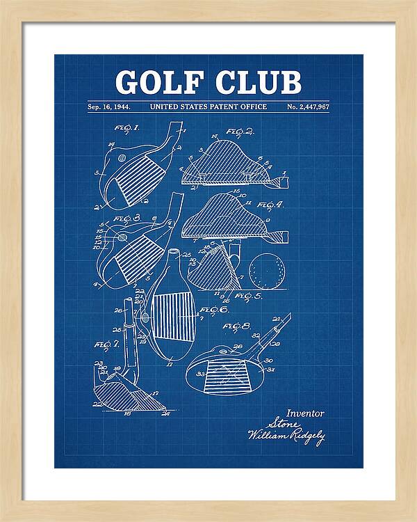 Golf Club Blueprint Patent Us2447967a