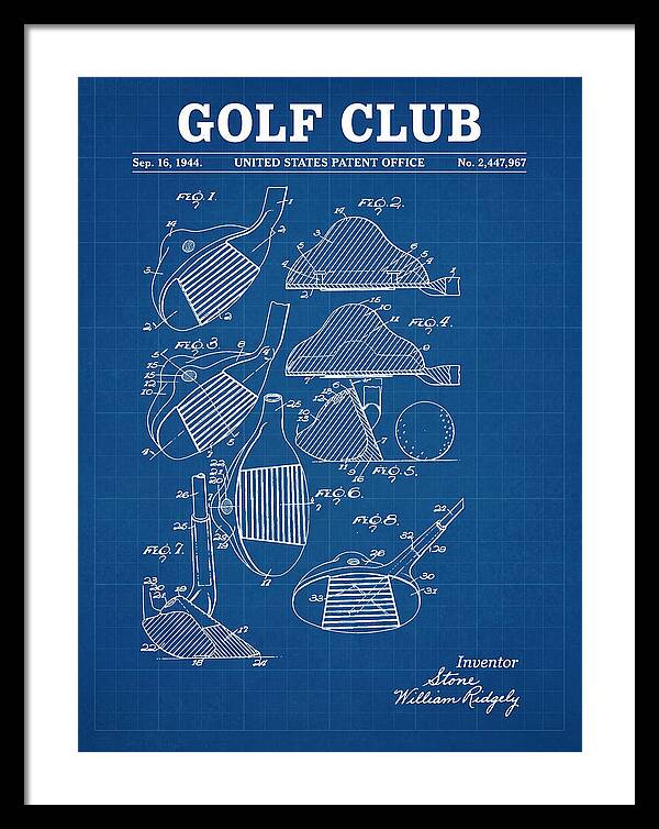 Golf Club Blueprint Patent Us2447967a