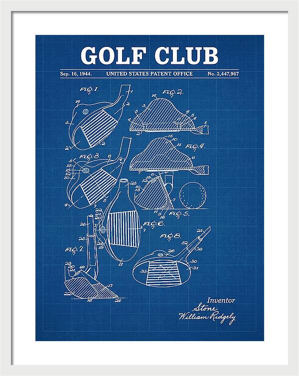Golf Club Blueprint Patent Us2447967a