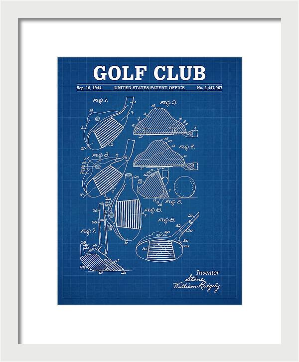 Golf Club Blueprint Patent Us2447967a