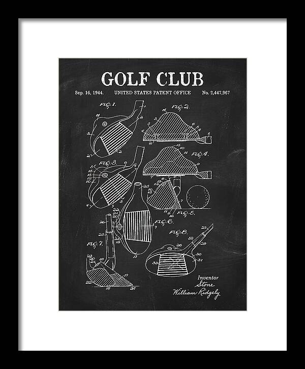 Golf Club Chalkboard Patent Us2447967a