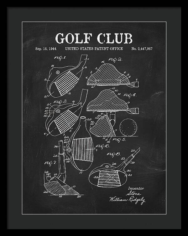 Golf Club Chalkboard Patent Us2447967a