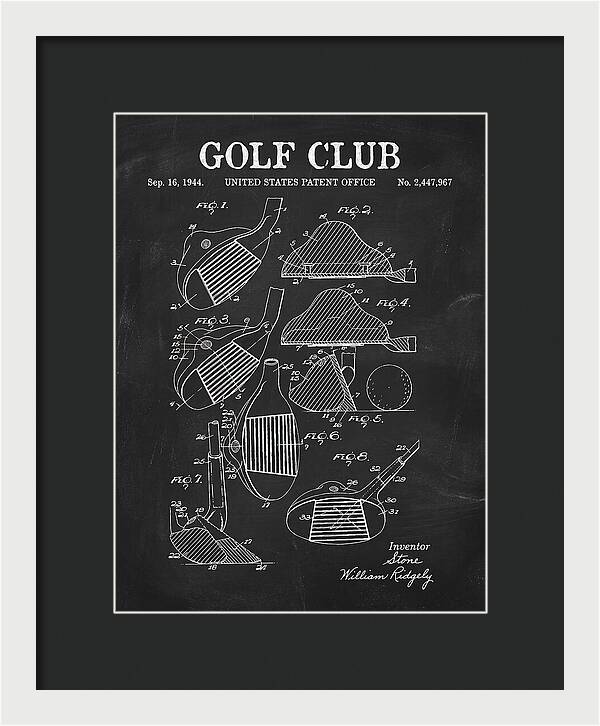 Golf Club Chalkboard Patent Us2447967a