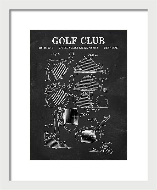 Golf Club Chalkboard Patent Us2447967a