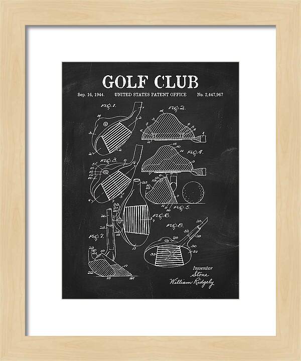 Golf Club Chalkboard Patent Us2447967a
