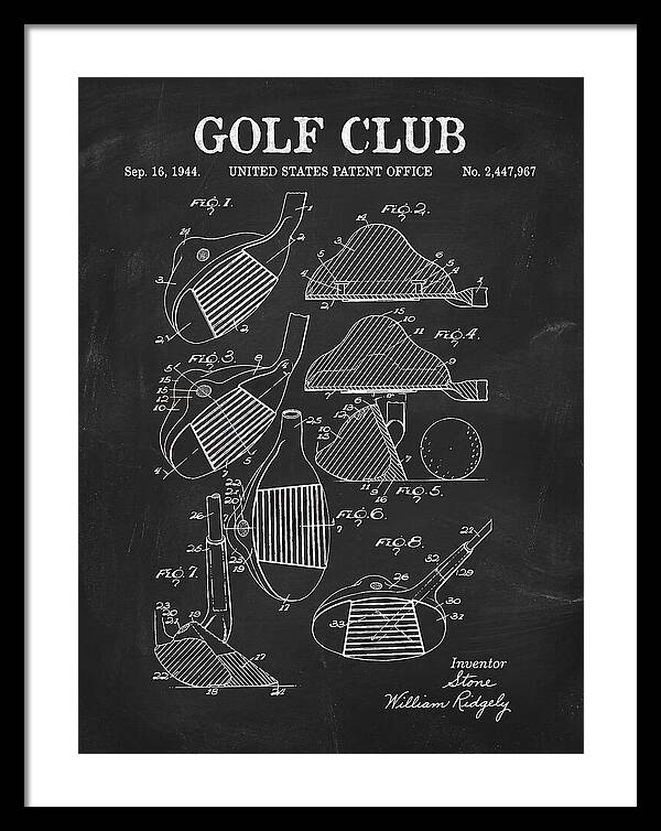 Golf Club Chalkboard Patent Us2447967a