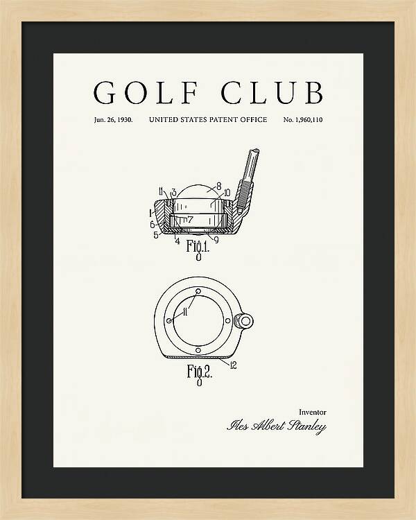 Golf Club Minimalist Patent Us1960110a