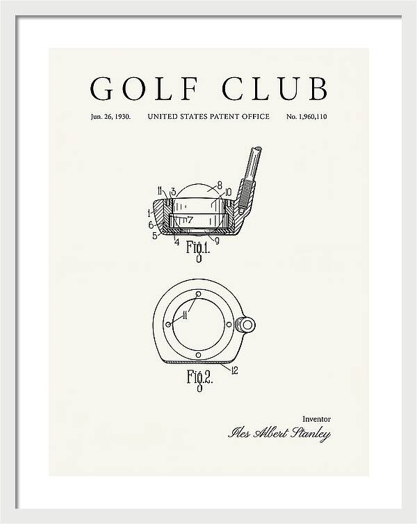 Golf Club Minimalist Patent Us1960110a