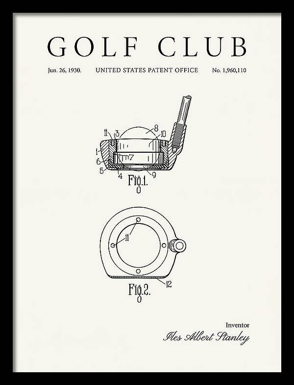 Golf Club Minimalist Patent Us1960110a