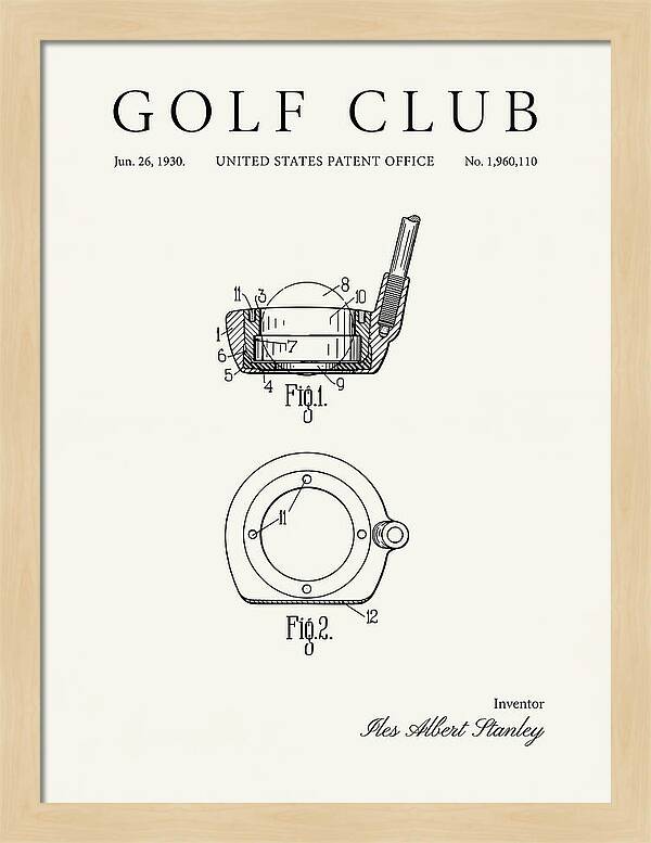 Golf Club Minimalist Patent Us1960110a