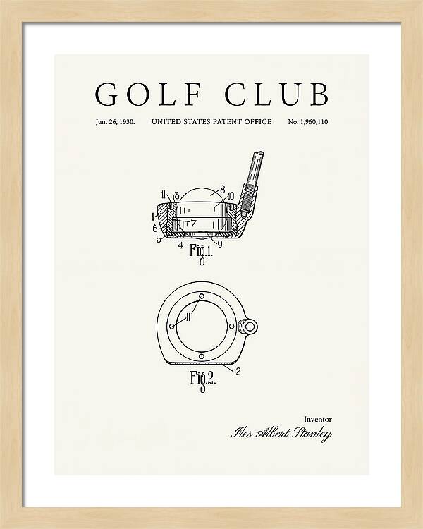 Golf Club Minimalist Patent Us1960110a