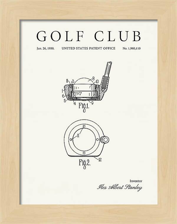 Golf Club Minimalist Patent Us1960110a