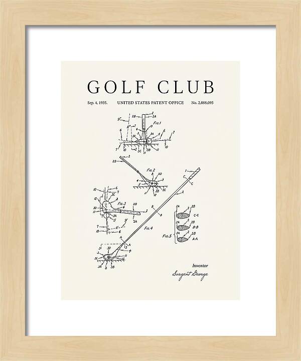 Golf Club Minimalist Patent Us2088095a