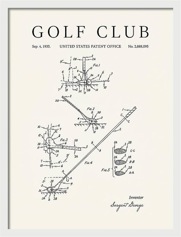 Golf Club Minimalist Patent Us2088095a