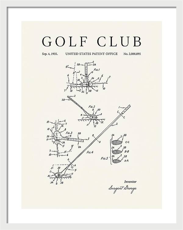 Golf Club Minimalist Patent Us2088095a