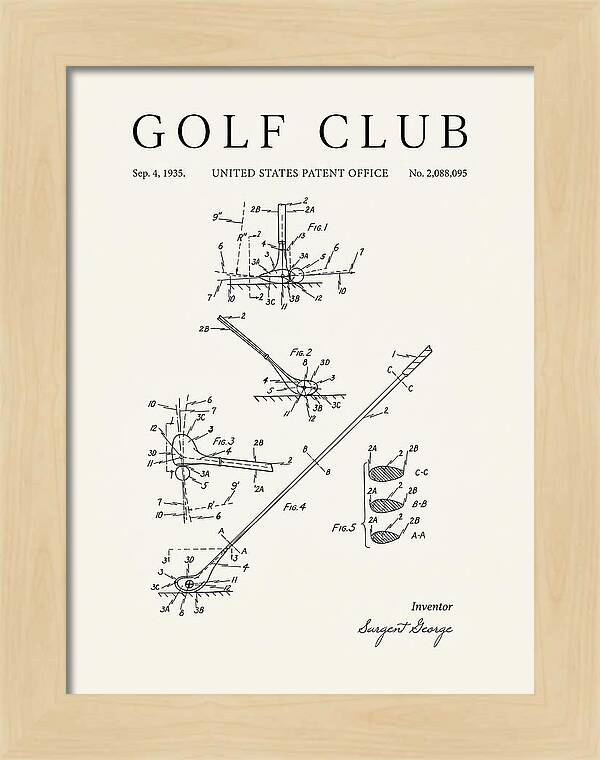 Golf Club Minimalist Patent Us2088095a