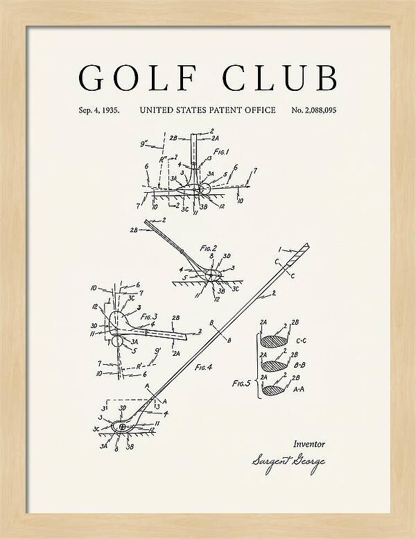 Golf Club Minimalist Patent Us2088095a