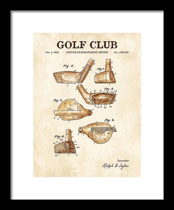 Golf Club Watercolor Patent Us1535270a