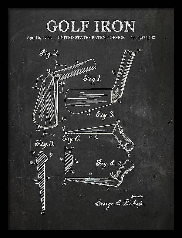 Golf Iron Chalkboard Patent Us1525148a