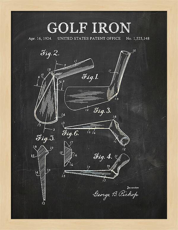 Golf Iron Chalkboard Patent Us1525148a