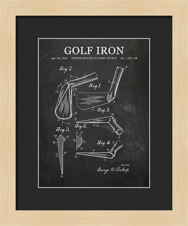 Golf Iron Chalkboard Patent Us1525148a