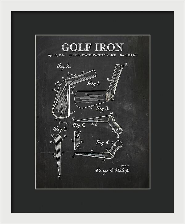 Golf Iron Chalkboard Patent Us1525148a