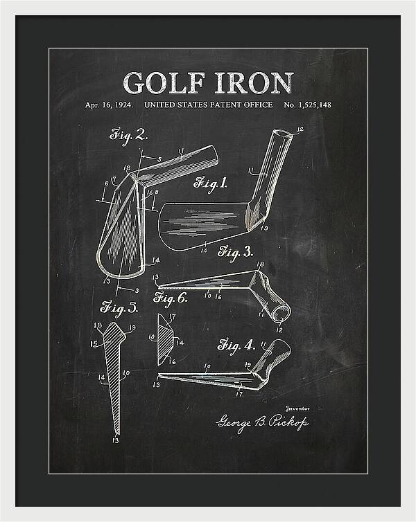 Golf Iron Chalkboard Patent Us1525148a