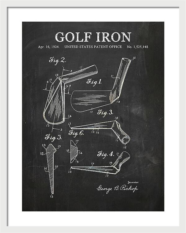 Golf Iron Chalkboard Patent Us1525148a