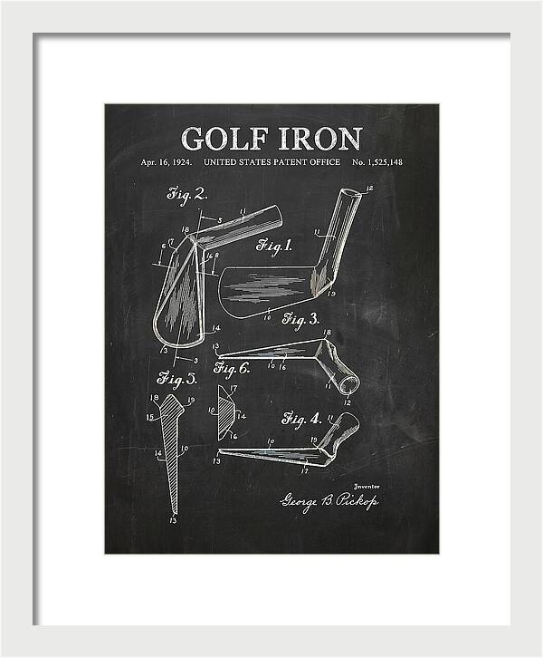 Golf Iron Chalkboard Patent Us1525148a