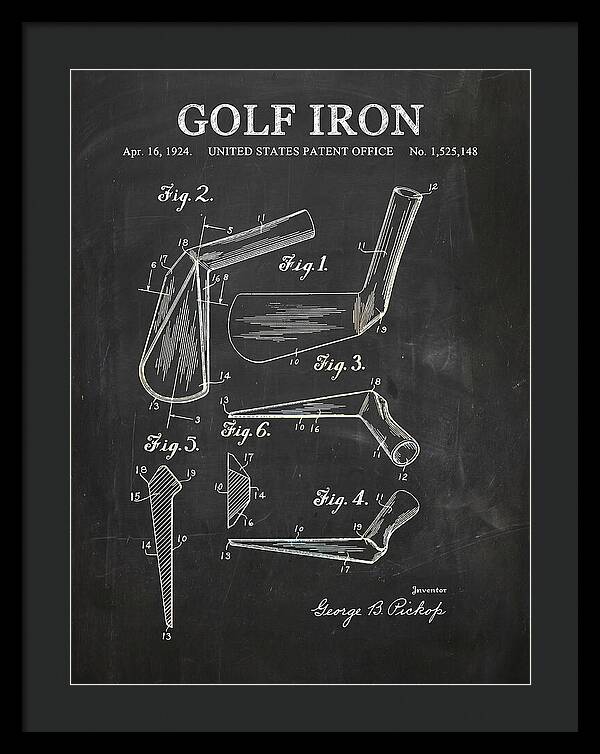 Golf Iron Chalkboard Patent Us1525148a