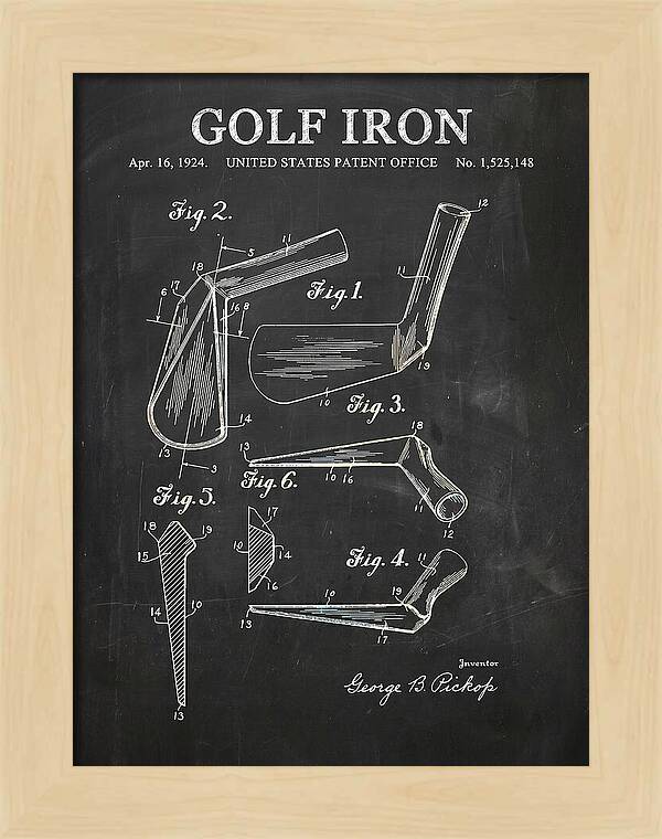 Golf Iron Chalkboard Patent Us1525148a