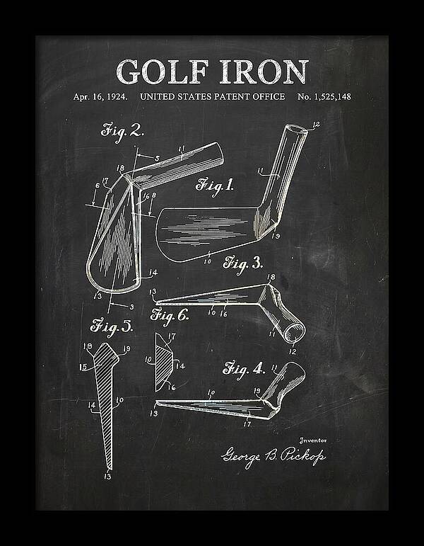Golf Iron Chalkboard Patent Us1525148a