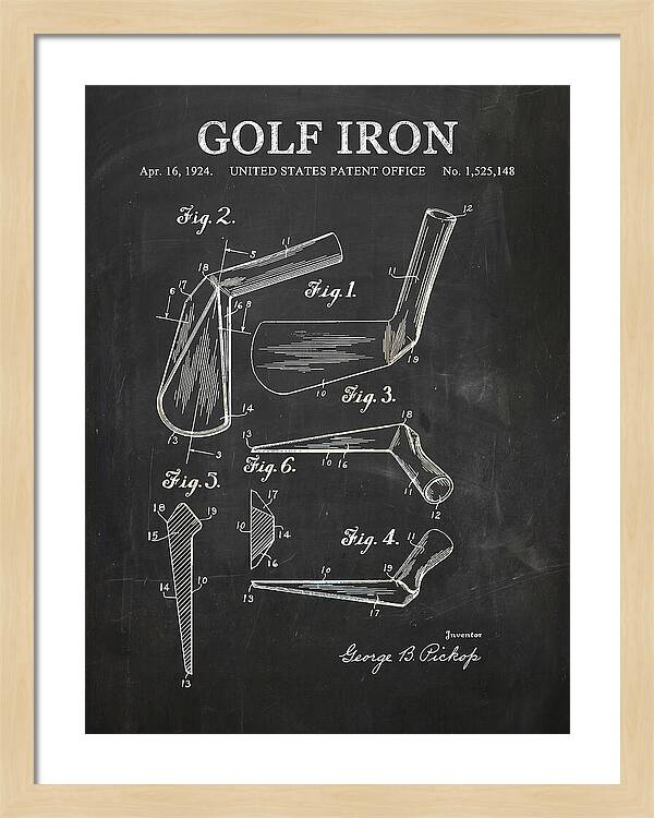 Golf Iron Chalkboard Patent Us1525148a