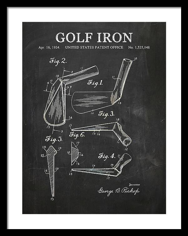 Golf Iron Chalkboard Patent Us1525148a